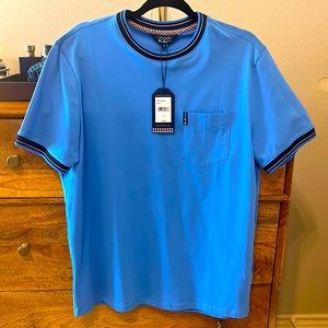 Ben Sherman Marina Blue Ringer Dress T-shirt NWT Mens Medium